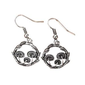 Mushroom Plant Dangle Earrings